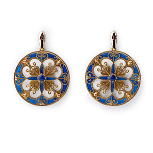 Orecchini Rosone Blu - 60000214