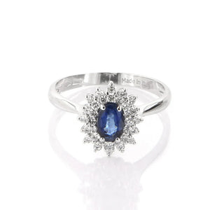 Anello Davite & Delucchi - Rosetta con Zaffiro e Diamanti - AA031716ZF
