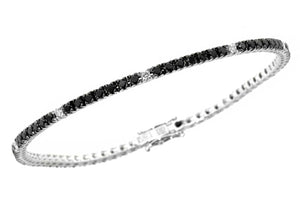 Bracciale Davite & Delucchi - Tennis Diamanti Neri e Bianchi - BR002281/KB