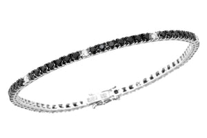 Bracciale Davite & Delucchi - Tennis Diamanti Neri e Bianchi - BR002282/KB