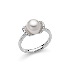 Anello Nimei - Perla Akoya e Diamanti - PLI1660