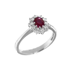 Anello Davite & Delucchi con Rubino e Diamanti