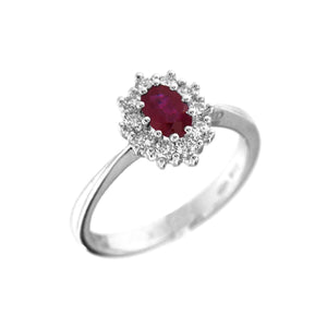 Anello Davite & Delucchi con Rubino e Diamanti - AA028998RB