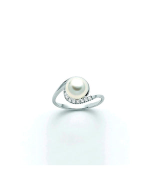 Anello Nimei - Perla Akoya e Diamanti - PLI1589