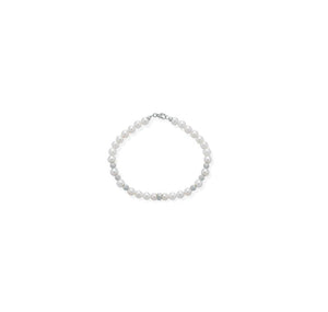 Bracciale di Perle Crusado con Sfere in oro Satinato - PB5S07B