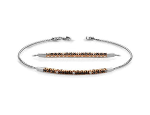 Bracciale Semi Tennis Crusado con Diamanti bianchi e neri - Touring