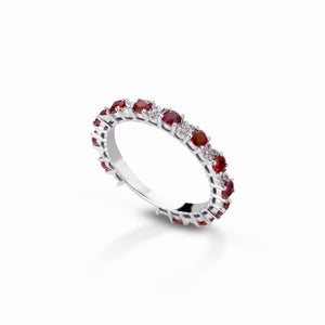 Anello Crusado - Veretta a giro con Rubini - Taormina - VGCTAR.1