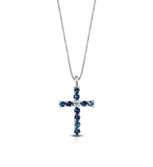 Collana Crusado - Croce Uomo Zaffiri - CRU90