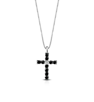 Collana Crusado - Croce Uomo Diamanti Neri - CRU88