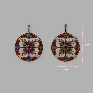 Orecchini Rosone Rosso - 60000210 misure