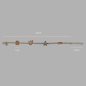 Bracciale Rolò 4 simboli Mare Lapilli - misure