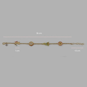 Bracciale Rolò 4 simboli Sicilia Lapilli - misure