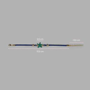 Bracciale Cordino - Stella Marina Turchese - 60000056 misure