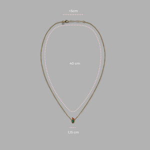 Collana Mini Pala di fico Gemma - misure