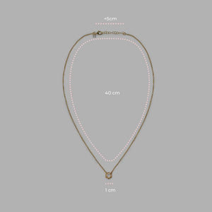 Collana Mini Tamburello Gemma - misure