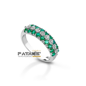 Anello Crusado con Smeraldi - Ventimiglia - VVTMS1