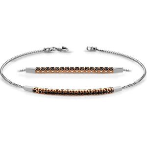 Bracciale Semi Tennis Crusado con Diamanti Neri - Touring