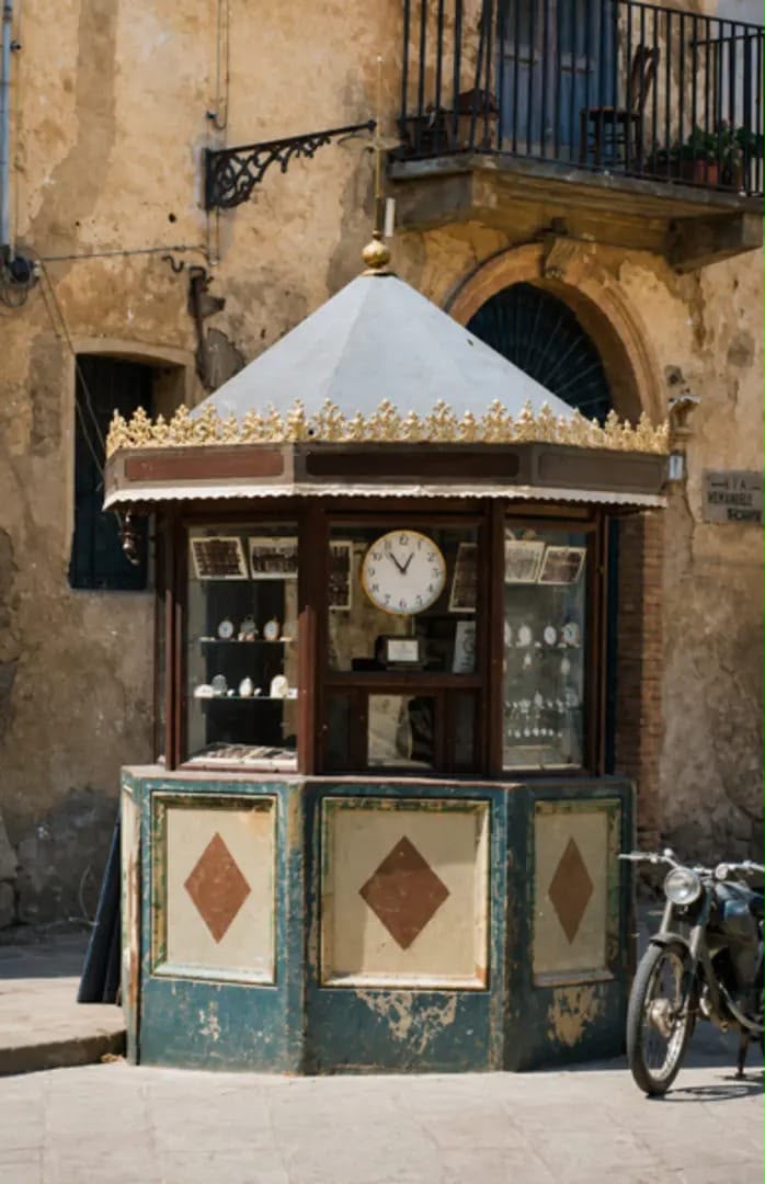 Chiosco in piazza Crispi