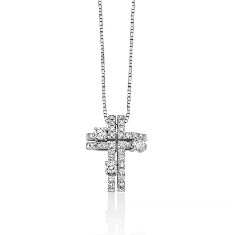 Collana Miluna - Le Croci Premium con Diamanti - CLD4554