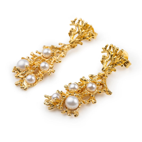 Orecchini Gold Rami di Perle - 20001510