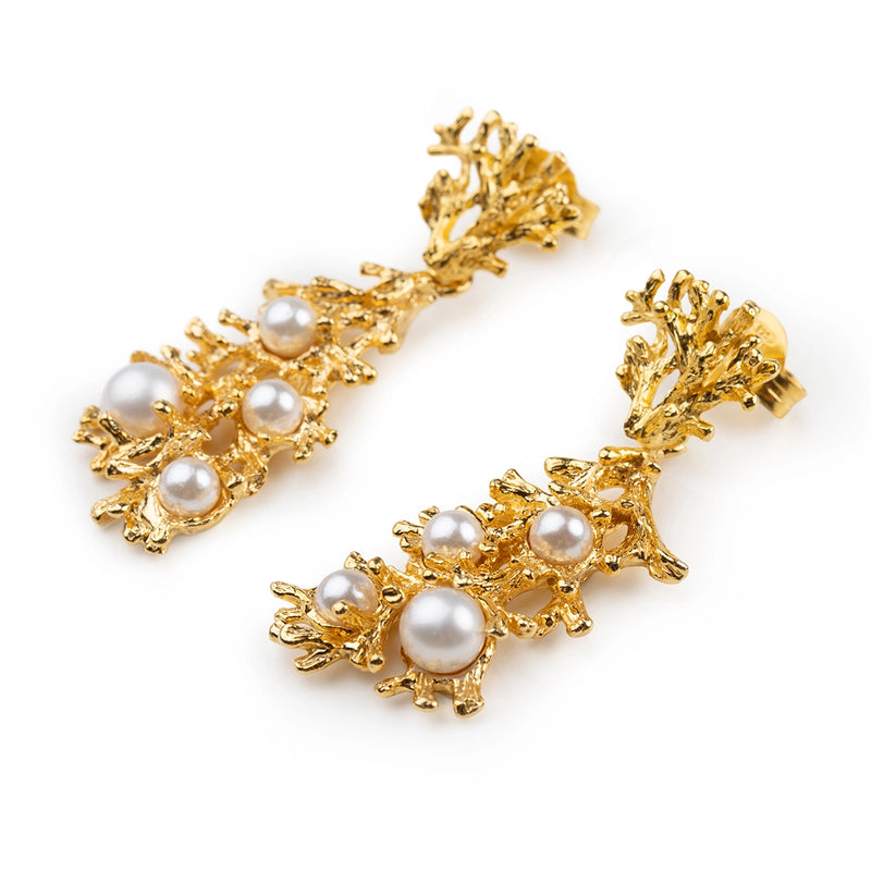 Orecchini Gold Rami di Perle - 20001510