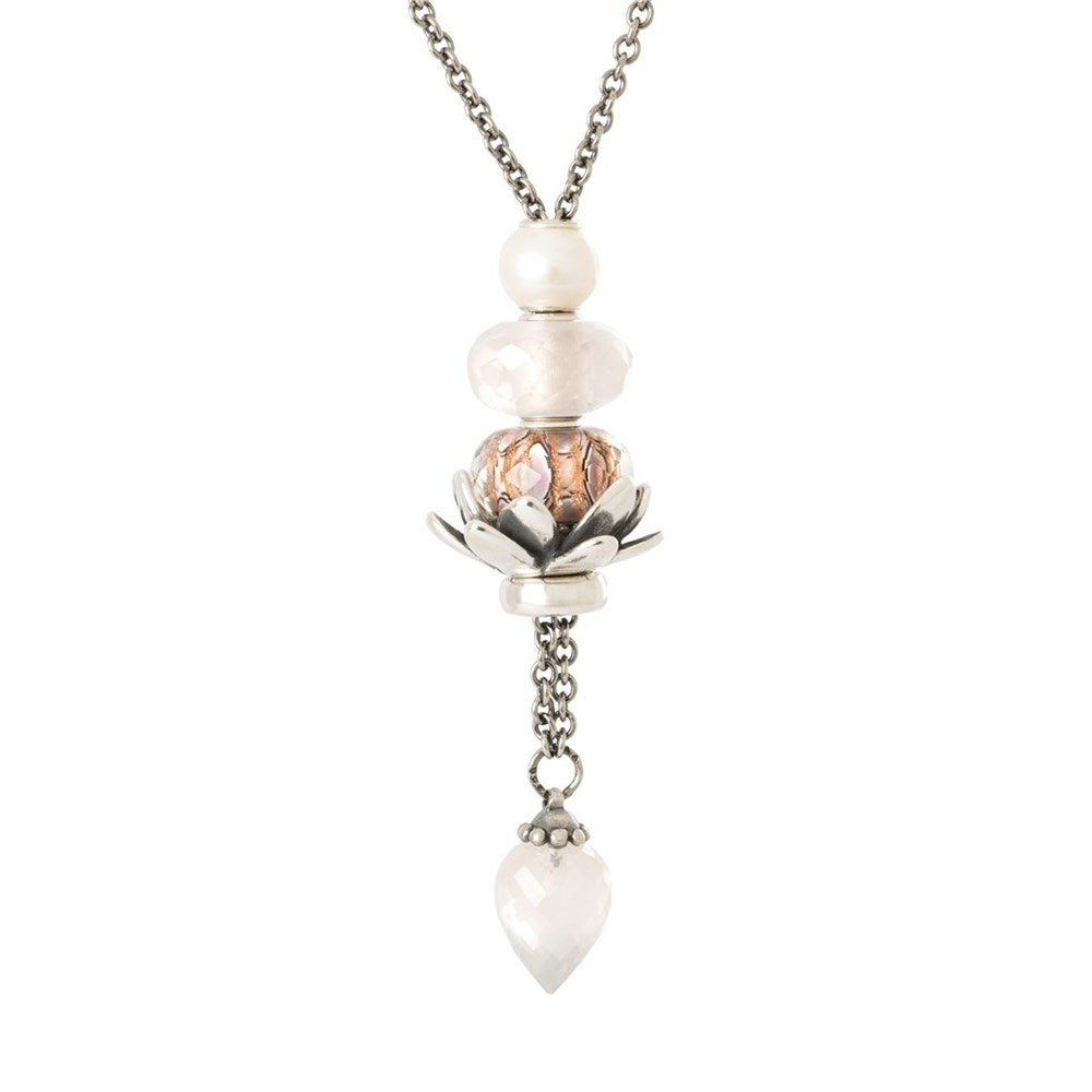 Collana d'Argento con Quarzo Rosa 100 cm composta