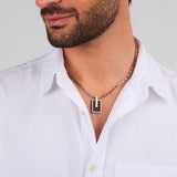 Collana Trussardi - T-Leather - TJAXZ14 indossata