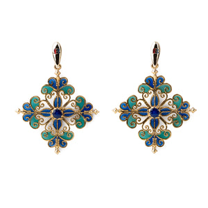 Orecchini Barocco Blu - 60000218