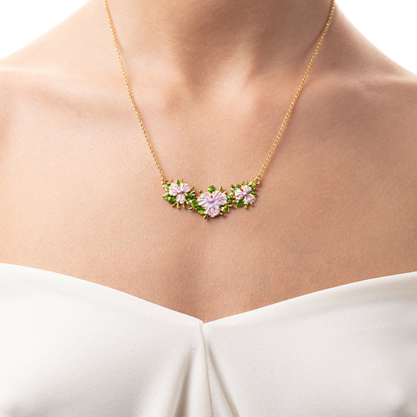 Collana Isola Bella - Loving Sicily - Fiore di Cappero - indossata
