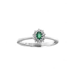 Anello Davite & Delucchi con Smeraldo e Diamanti - AA028997SM1