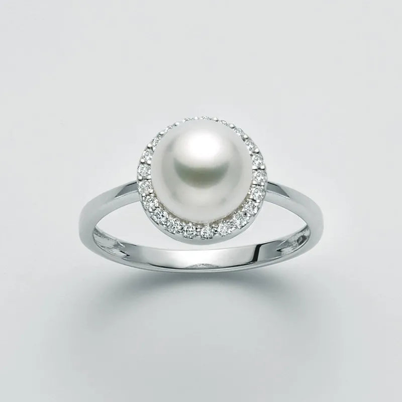 Anello Nimei - Perla Akoya e Diamanti - PLI1626