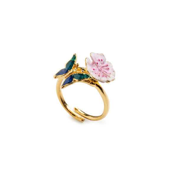 Anello Isola Bella - Farfalla Fiore Di Pesco