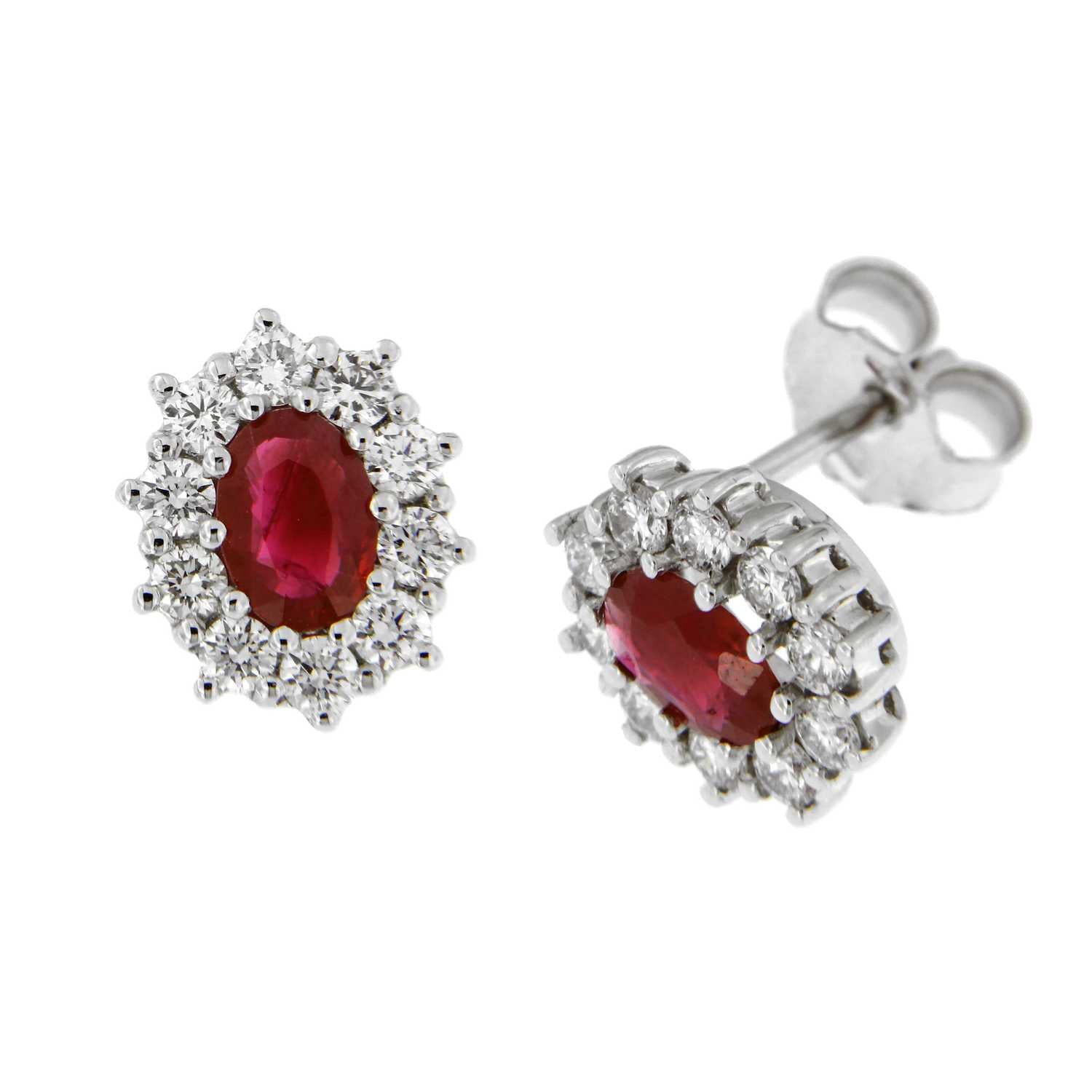 Orecchini Davite & Delucchi - Rosetta di Rubino e Diamanti - BB007804RB