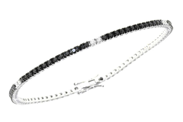 Bracciale Davite & Delucchi - Tennis Diamanti Bianchi e Neri 1.40ct