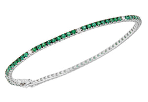 Bracciale Davite & Delucchi - Tennis di Smeraldi e Diamanti - Patanegioielli