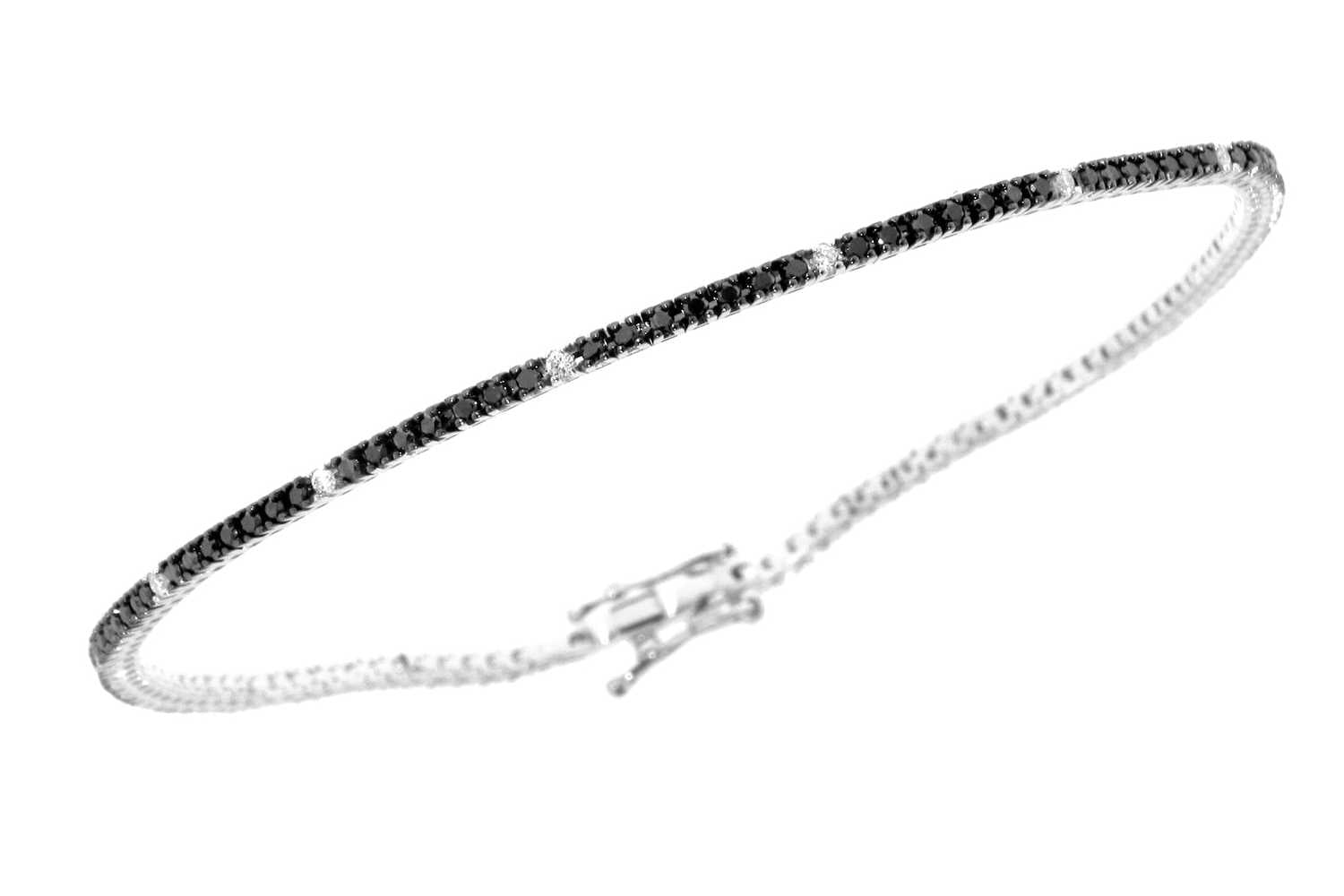 Bracciale Davite & Delucchi - Tennis Diamanti Neri e Bianchi - BR002279/KB