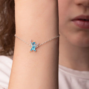 Bracciale Disney - Stitch in argento - BS00094SL-65.CS indossato