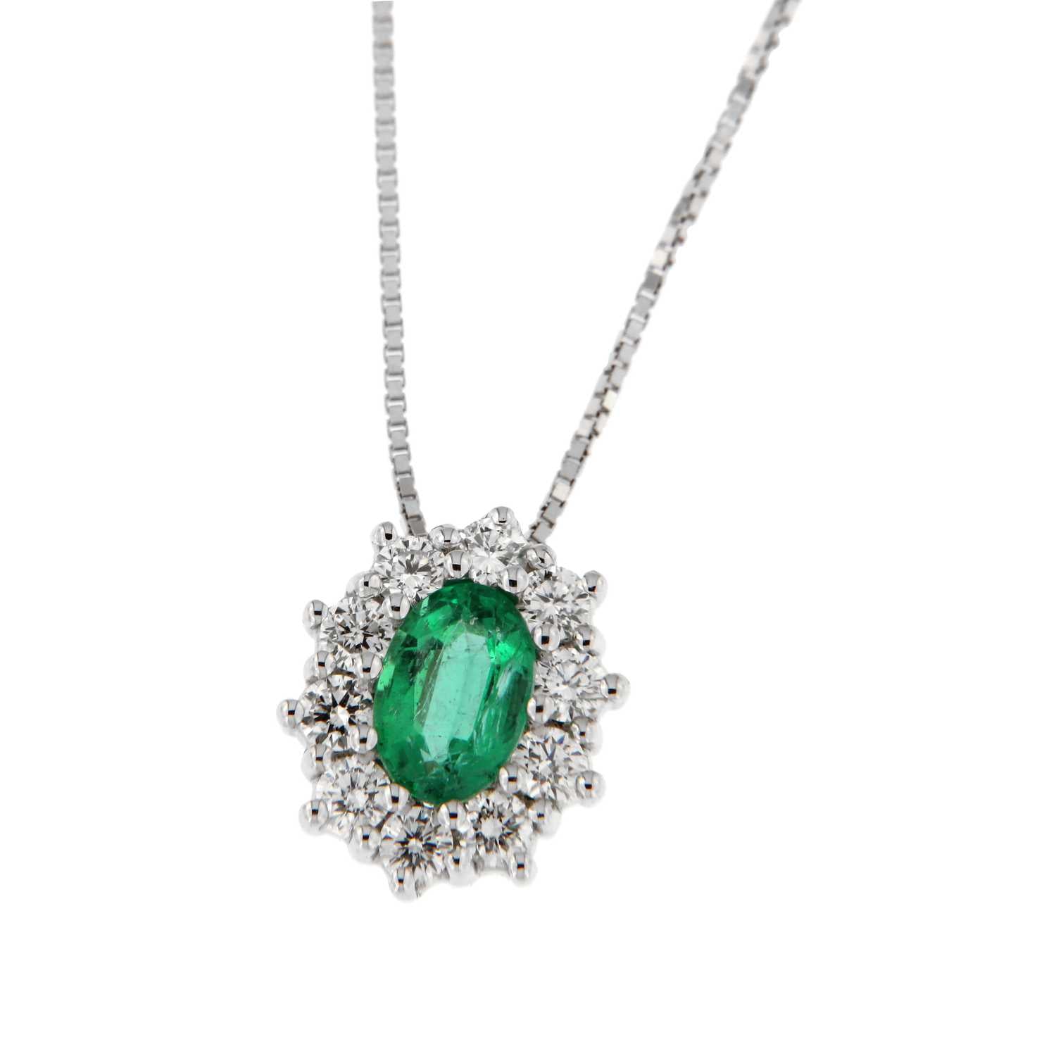 Collana Davite & Delucchi con Smeraldo e Diamanti