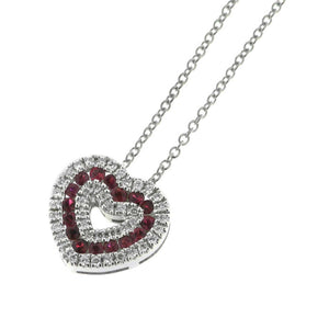 Collana Davite & Delucchi -  Cuore con Rubini e Diamanti