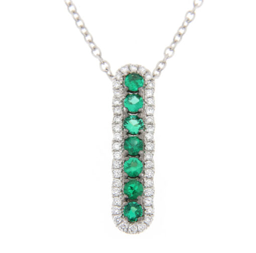 Collana Davite & Delucchi con Smeraldi e Diamanti - CLN011624SM