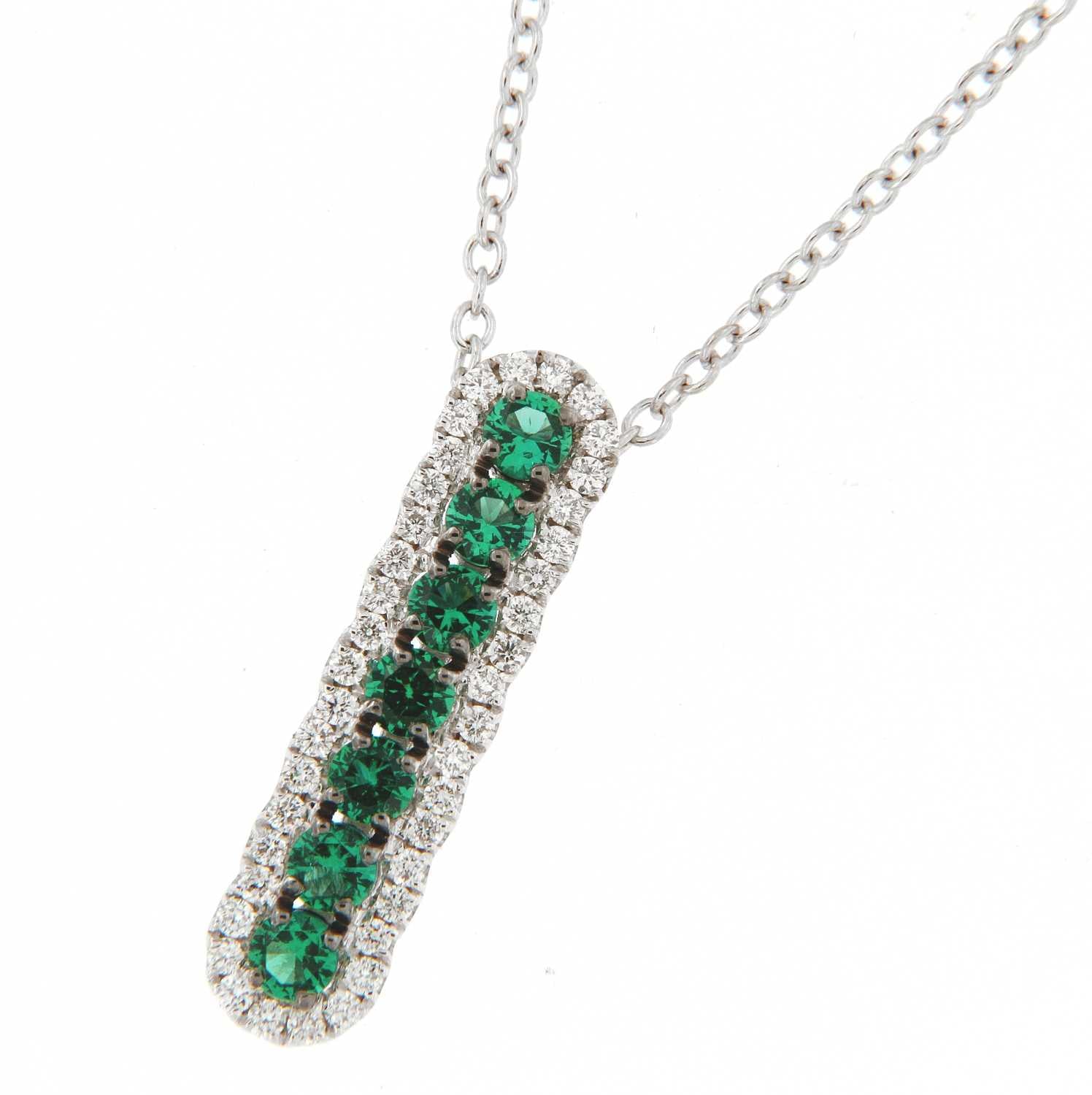 Collana Davite & Delucchi con Smeraldi e Diamanti - CLN011624SM
