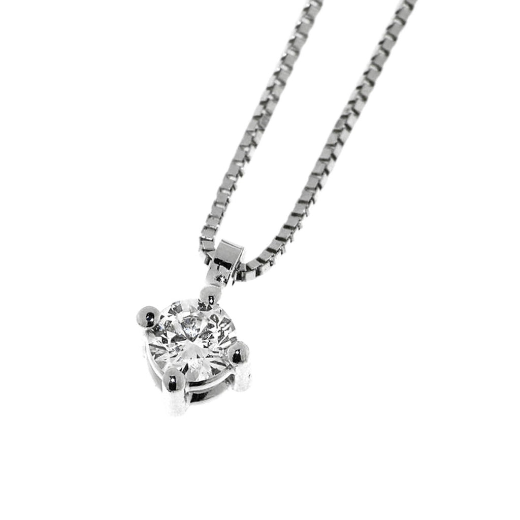 Collier Solitaire En Or Blanc Avec Diamant Davite & Delucchi - Modèle CLN011067 - Neuf Avec étiquettes