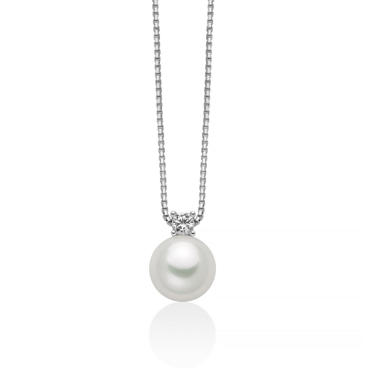 Collana Miluna - Eva - Perla e Topazio bianco