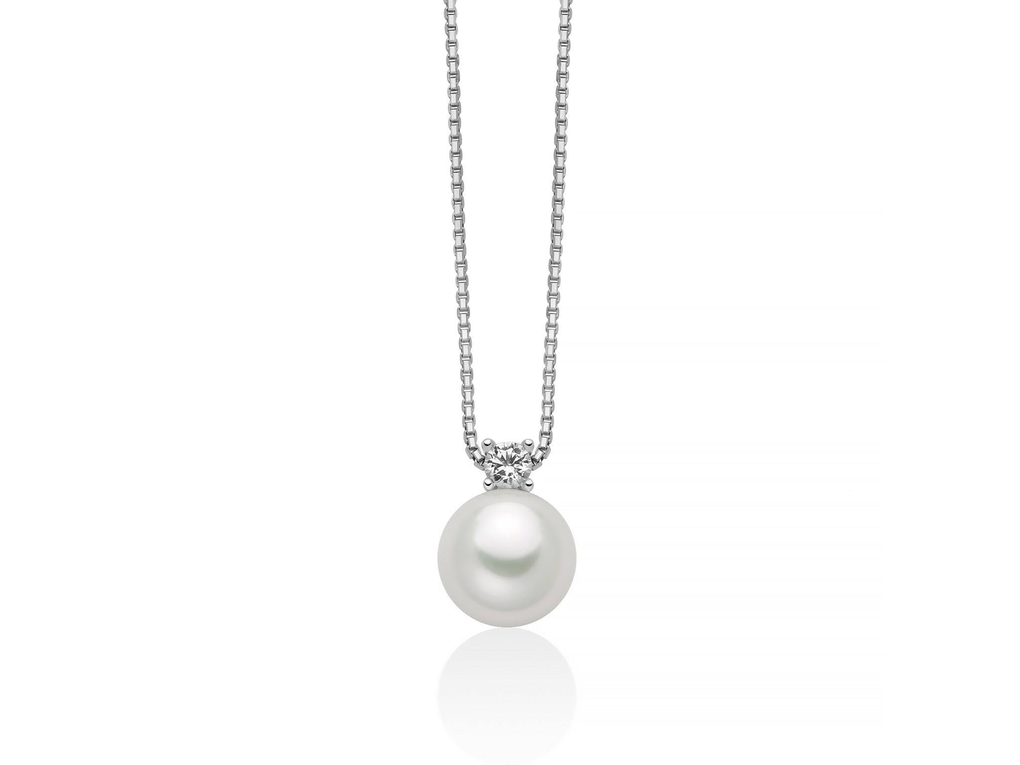 Collana Miluna - Eva - Perla e Topazio bianco