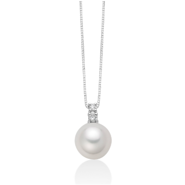 Collana Nimei - Perla Akoya e Diamanti - PCL6580