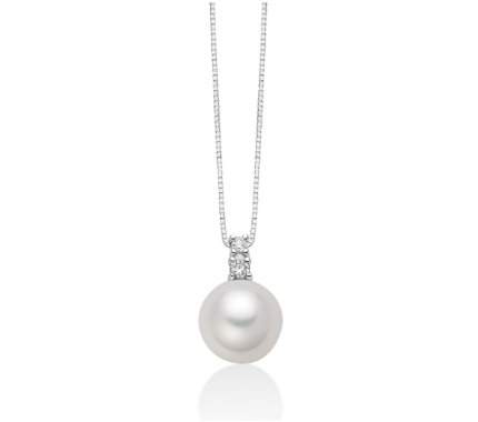 Collana Nimei - Perla Akoya e Diamanti - PCL6580