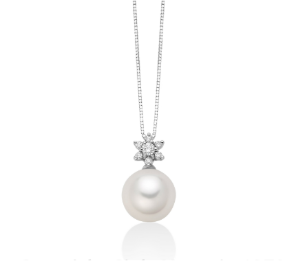 Collana Nimei - Perla Akoya e Diamanti - PCL6581