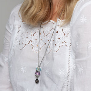 Collana Fantasia con Perla Pavone indossata