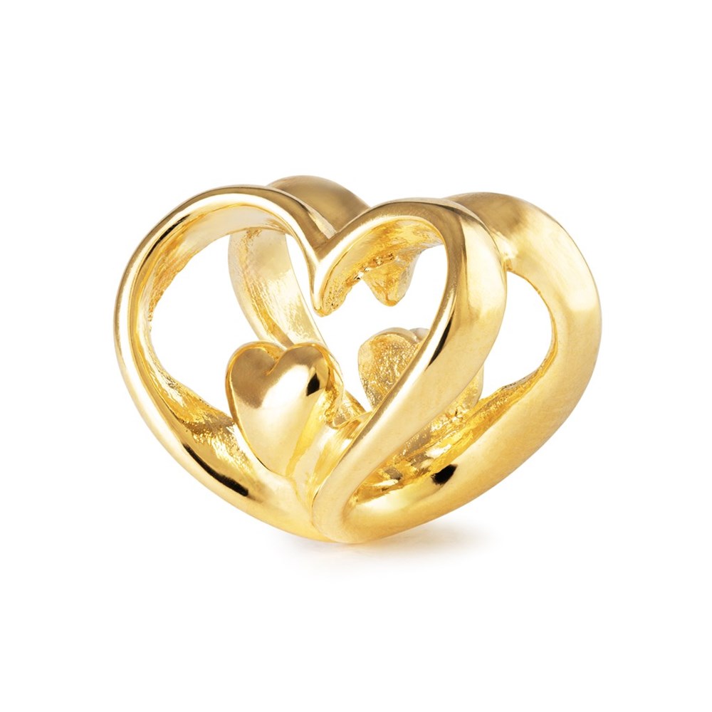 Cuore a cuore, placcato oro - TGPBE-40003