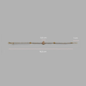 Bracciale Perle Mini Campanella - misure